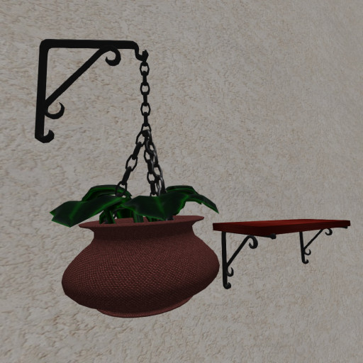 Wall Mounted Hanging Plant & Shelf Rosa