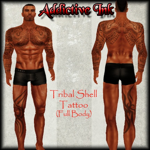 [Addictive Ink] TRIBAL SHELL TATTOO(Full Body)