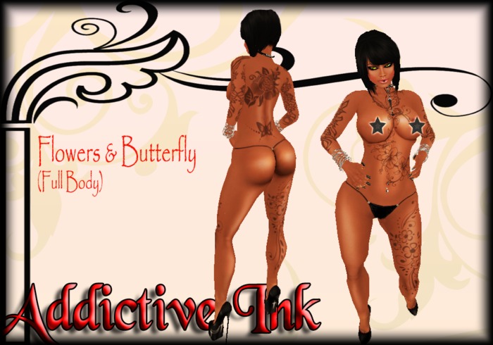 [Addictive Ink] FLOWERS AND BUTTERFLY