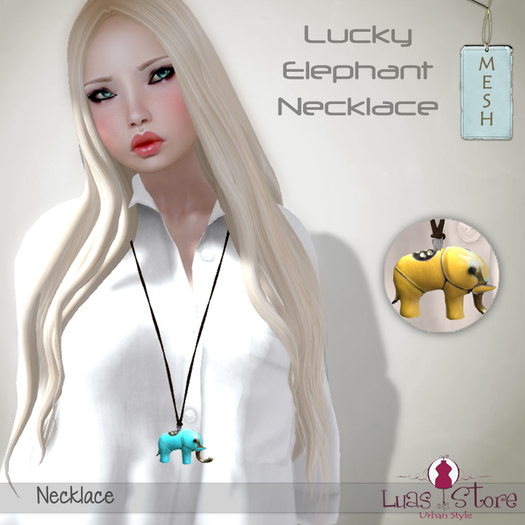 Luas Urban Style - Lucky Elephant Necklace Yellow