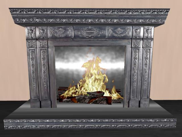 FIREPLACE - Silver -A -  Fire off/on