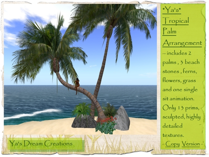 *Ya's* Beautiful Tropical Palm Arrangement with Single Sit Animation *FREE*