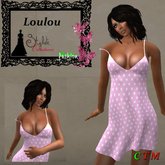 Loulou Nuisette Coton Rose coeur Blanc