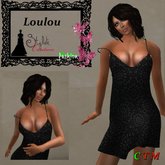 Loulou Nuisette Velour Grisnoir