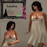 Loulou Nuisette Satin Duchesse Beige