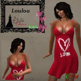 Loulou Nuisette Coton Rouge love
