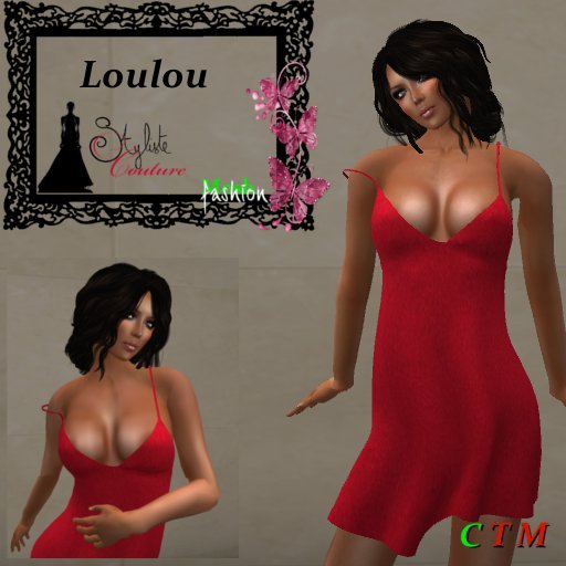 Loulou Nuisette coton Rouge