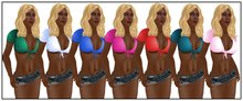 7 Rainbow Knot Halters and Tatter Shorts set 1