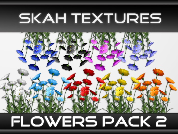Second Life Marketplace - [SKAH TEXTURES] - Flowers Pack 2