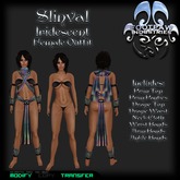 [FPI] Slinval Female Iridescent ~ Complete 11 piece Draped, Silks Outfit for females