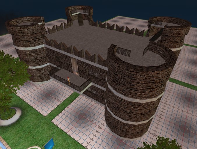 castle 121 prims for 2048 smq land 100 ls
