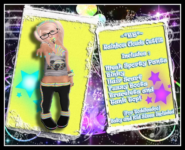 ~*BB*~ Rainbow Clouds Toddleedoo Outfit