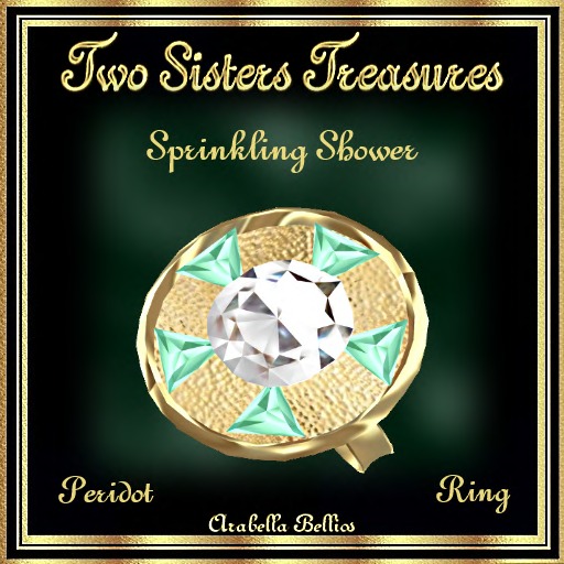 TST - SPRINKLING SHOWER PERIDOT DIAMOND RING YG