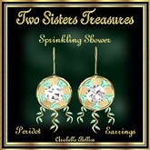 TST - SPRINKLING SHOWER PERIDOT DIAMOND EARRINGS YG
