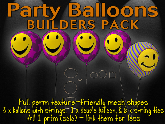 Party Balloons BUILDERS PACK