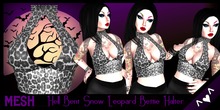 ^v^DRBC^v^ Hell Bent Snow Leopard Bettie Halter