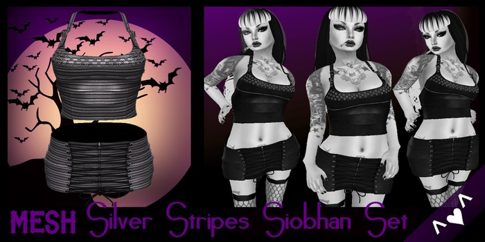 ^v^DRBC^v^ Silver Stripes Siobhan Set