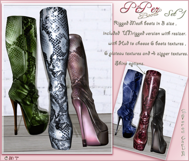 *{ SeVered GarDeN }* PAIPER Boots*Set 1