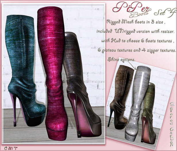 *{ SeVered GarDeN }* PIPER Boots*Set 4