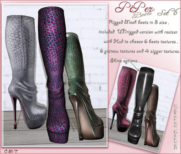 *{ SeVered GarDeN }* PIPER Boots*Set 6