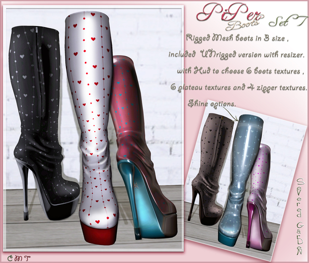 *{ SeVered GarDeN }* PIPER Boots*Set 7