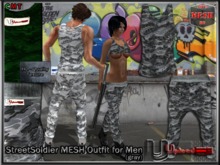 Upload[_]:: - StreetSoldier MESH Outfit for Men (gray)