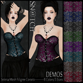 :::Sn@tch Mesh Lydia Corset Dress-All Colors (XLarge):::
