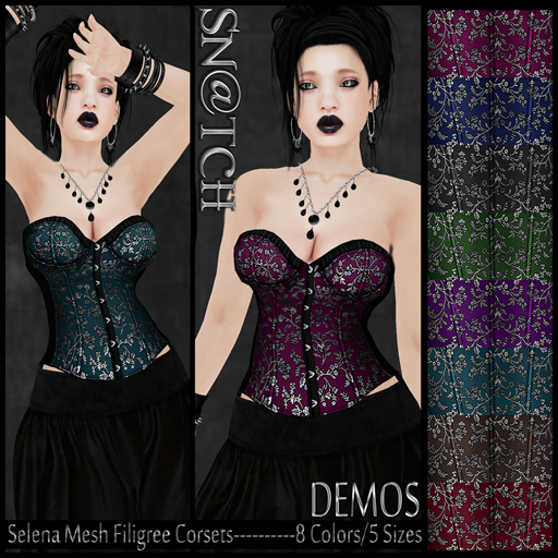 :::Sn@tch Mesh Selena Corsets-All Colors (XSmall):::