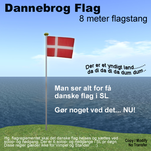 8 m Flagstang med Flag