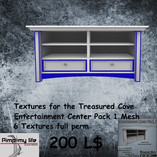 Entertainment Center Pack 1 blue-white textures