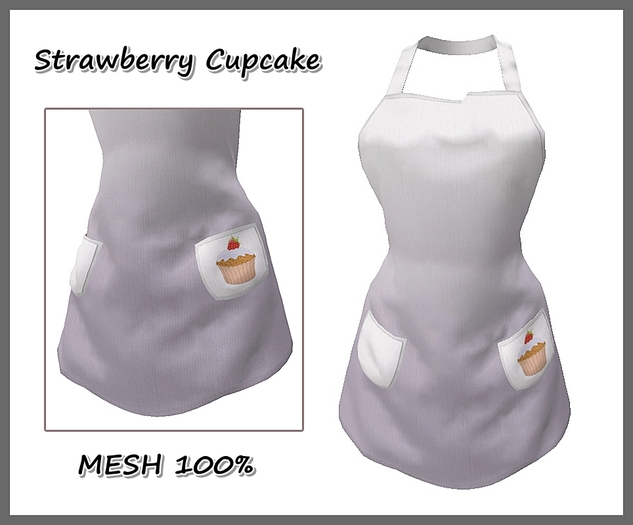 DeepLove Store :: MESH Apron :: Cupcake :: White