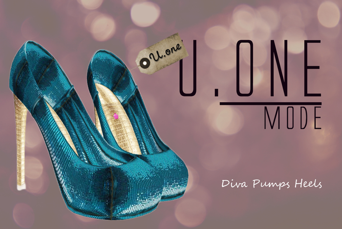 U.one Diva Pump Heels Blue