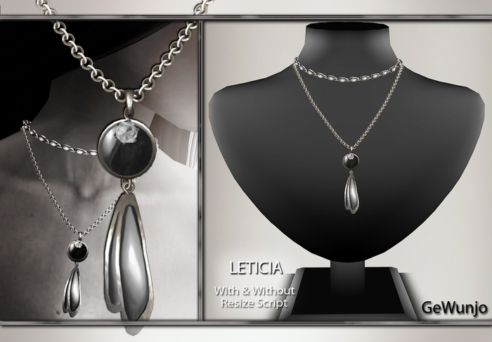 GeWunjo : LETICIA black necklace