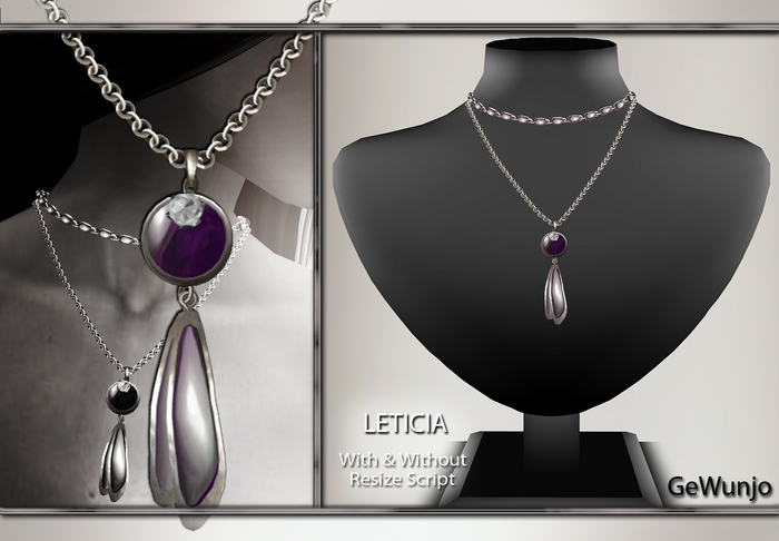 GeWunjo : LETICIA purple necklace