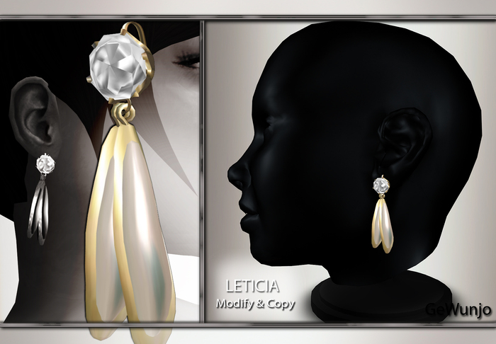 GeWunjo : LETICIA pearl earrings