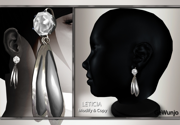 GeWunjo : LETICIA black earrings