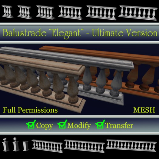 FULL PERMISSIONS - Balustrade "Elegant" - Ultimate Version