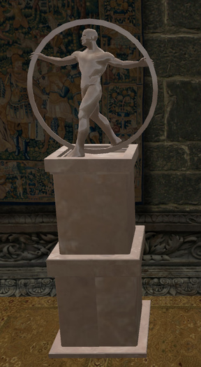 FP Mesh man holding ring statue