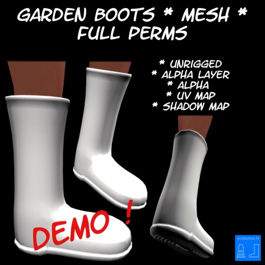 ..: DEMO :.. Garden Boots * Mesh * Creator Set Boxed