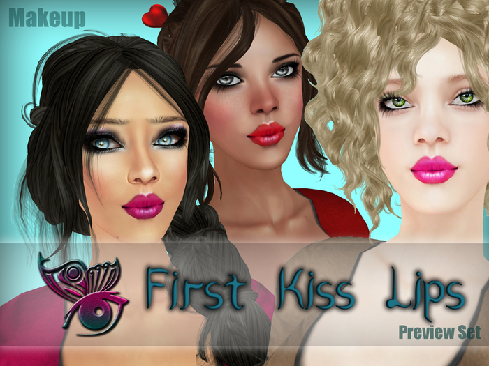 >!< BKB>!< Hair Accessory - Heart Sticks - Preview Hunt Set