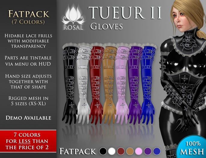 [ROSAL] TUEUR2 Gloves (Mesh) *DEMO*