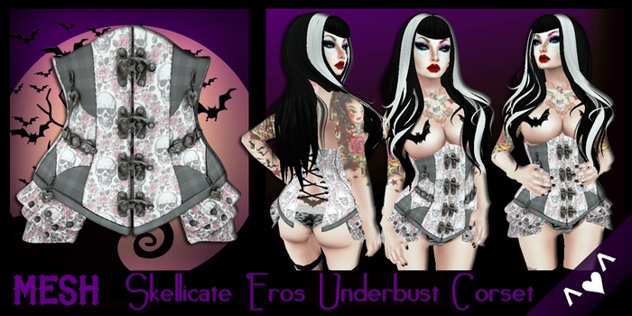 ^v^DRBC^v^ Skellicate Eros Underbust Corset