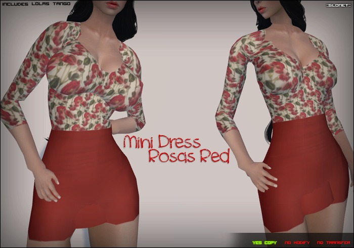 ::Glonet:: Mini Dress Rosa Red