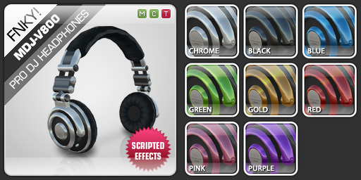 FNKY! MDJ-V800 Pro DJ Headphones (Pack)