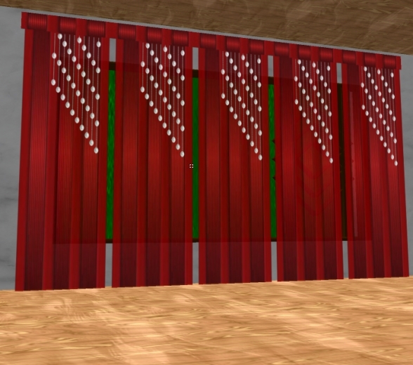 Texture Japanese curtains modern red 2