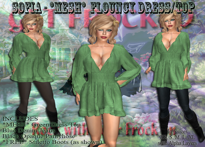 NETTA - *mesh* Frilled Dress - Turquoise