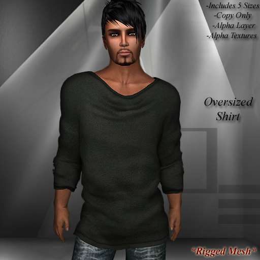 DE Designs - Mens Oversized Mesh Shirts - Moss