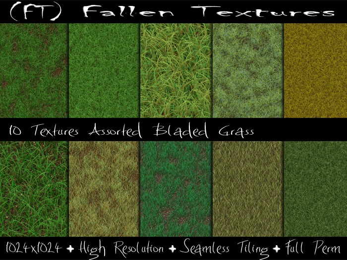 (FT) Fallen FULL PERM Textures Realistic Bladed Grass 10 Textures