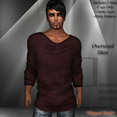 DE Designs - Mens Oversized Mesh Shirts - Burgandy