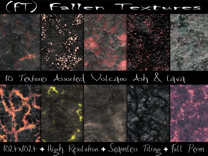 (FT) Fallen FULL PERM Textures Volcano Ash 10 Textures